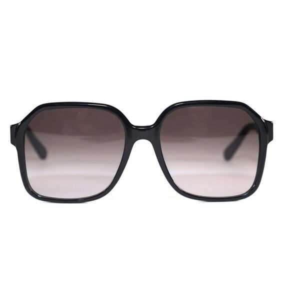Ferragamo Square Womens Black Sunglasses - Black / Black Gradient - NWT - Picture 1 of 10